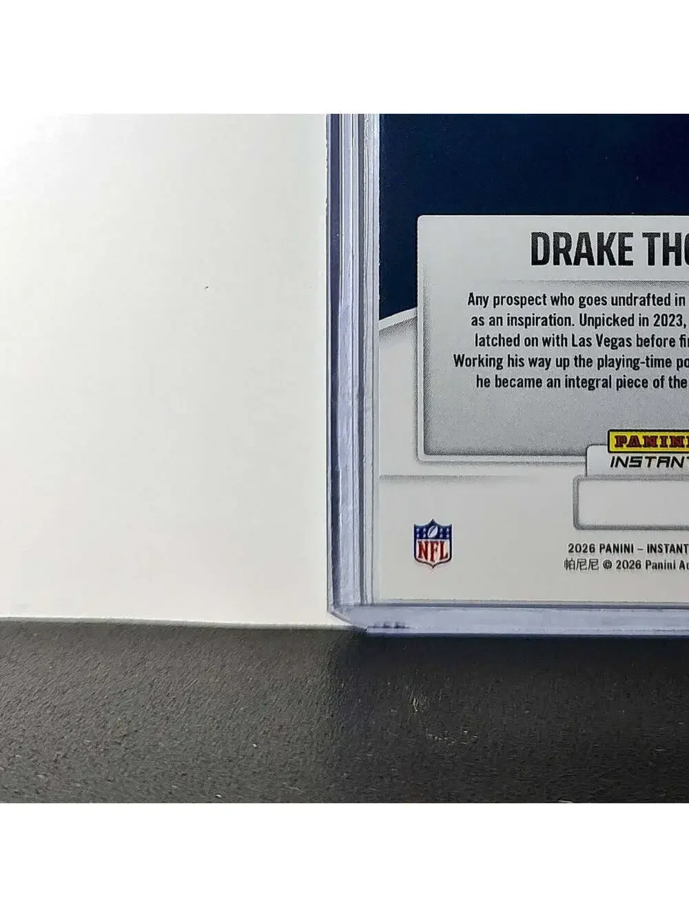 Drake Thomas 2026 Panini NFL Super Bowl LIX Champions #21 Card Seattle Seahawks